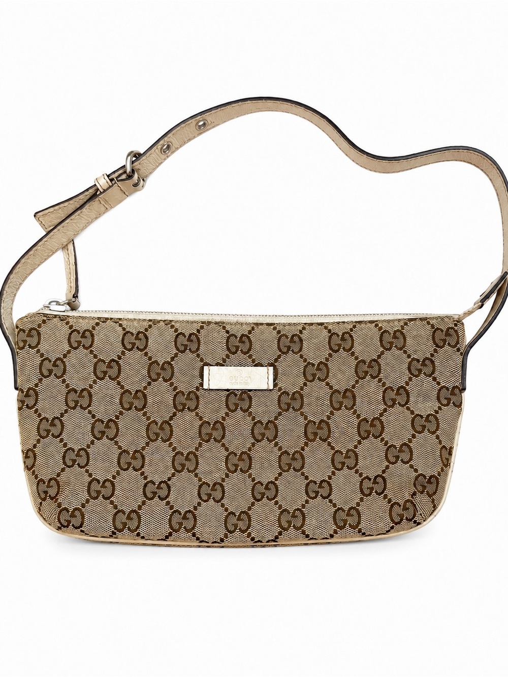 Vintage Gucci GG Canvas Boat Pochette Shoulder Bag